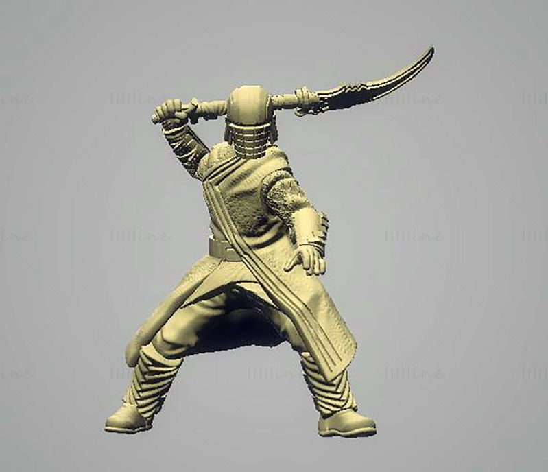 Dark Warrior Scythe 3D Printing Model STL