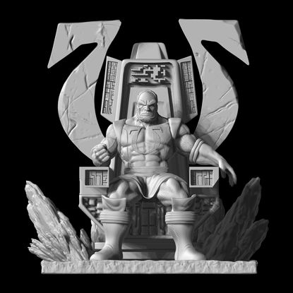 Darkseid on Throne 3D Modeli STL Yazdırmaya Hazır