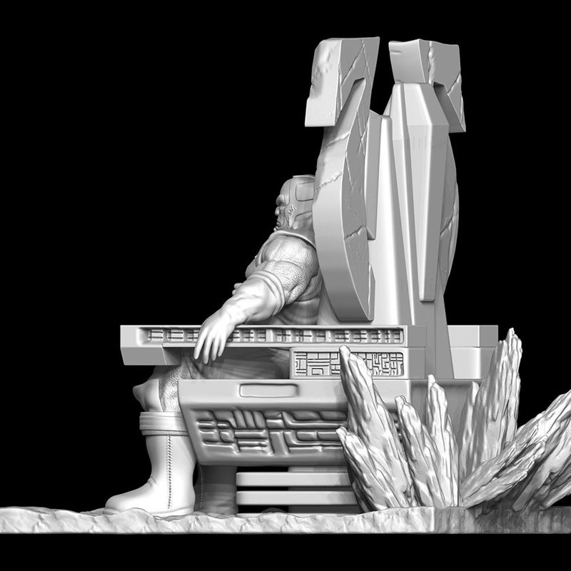 Darkseid en Throne Modelo 3D listo para imprimir STL