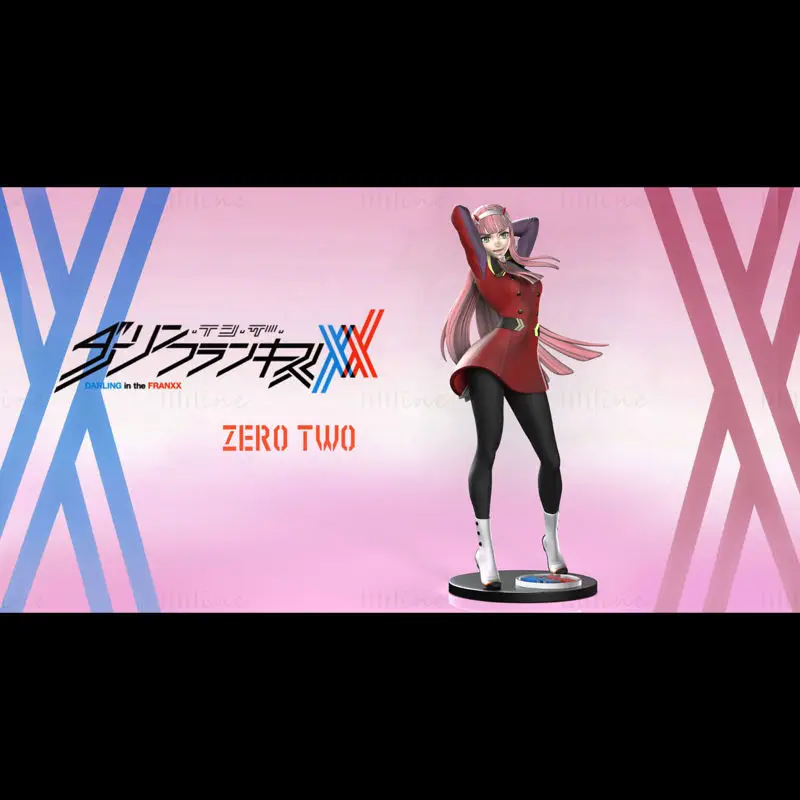 ダーリン・イン・ザ・フランキス - ゼロツー（下着と制服）3DプリントモデルSTLファイル