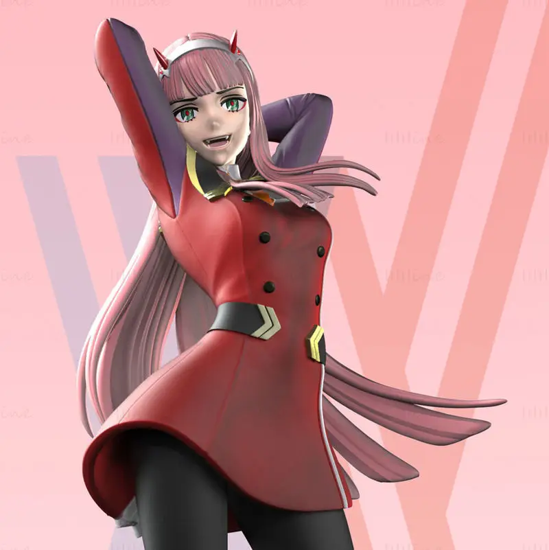 ダーリン・イン・ザ・フランキス - ゼロツー（下着と制服）3DプリントモデルSTLファイル