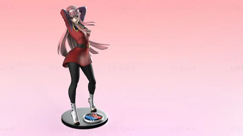 ダーリン・イン・ザ・フランキス - ゼロツー（下着と制服）3DプリントモデルSTLファイル