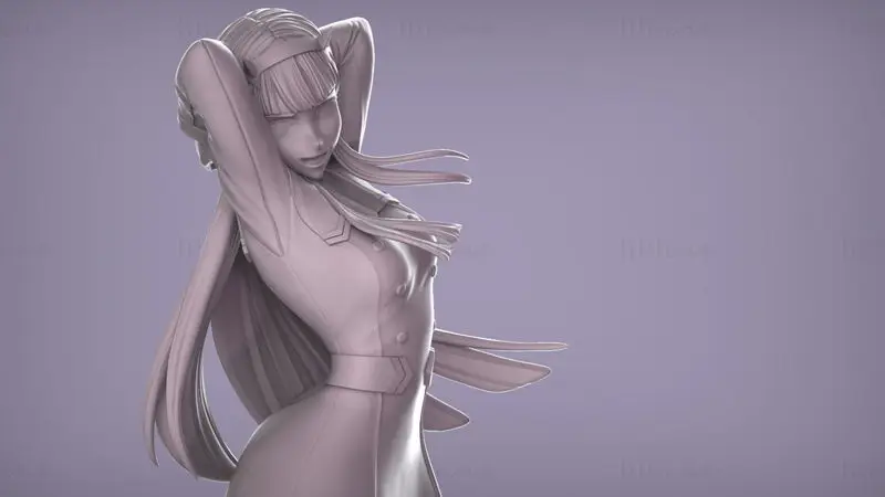ダーリン・イン・ザ・フランキス - ゼロツー（下着と制服）3DプリントモデルSTLファイル