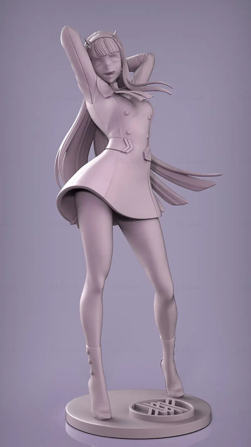 ダーリン・イン・ザ・フランキス - ゼロツー（下着と制服）3DプリントモデルSTLファイル