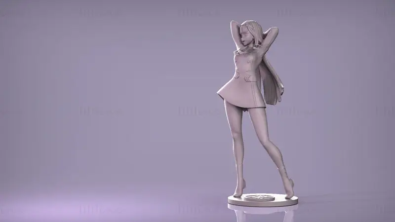 ダーリン・イン・ザ・フランキス - ゼロツー（下着と制服）3DプリントモデルSTLファイル