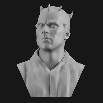 Darth Maul Bust Figuries 3D Print Model STL