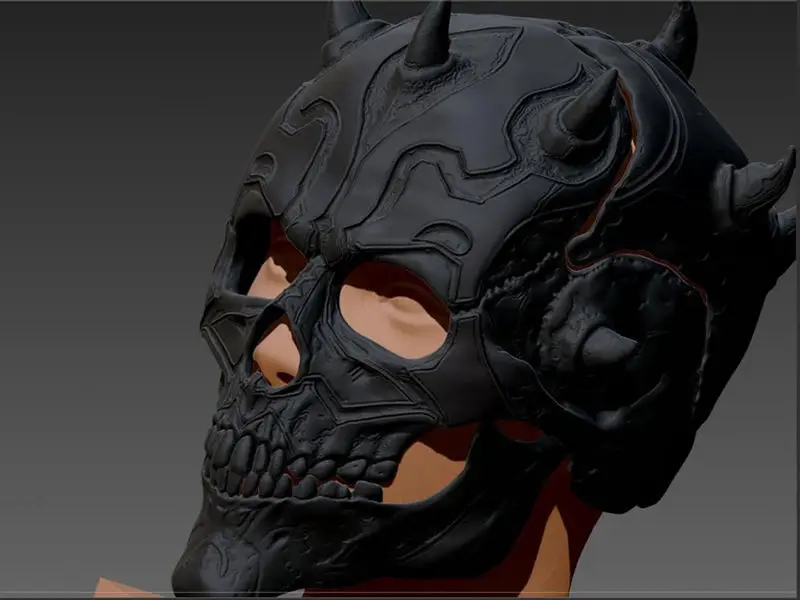 Modello di stampa 3D STL del casco del teschio di Darth Maul