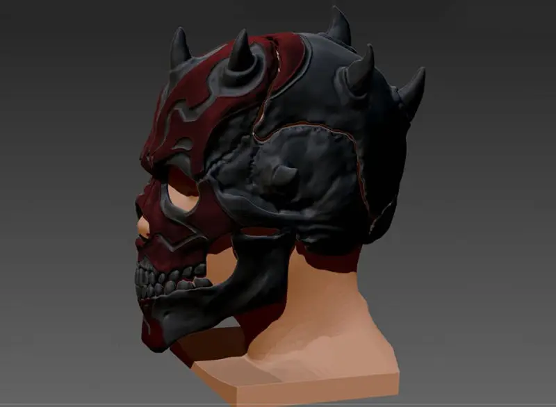 Modello di stampa 3D STL del casco del teschio di Darth Maul