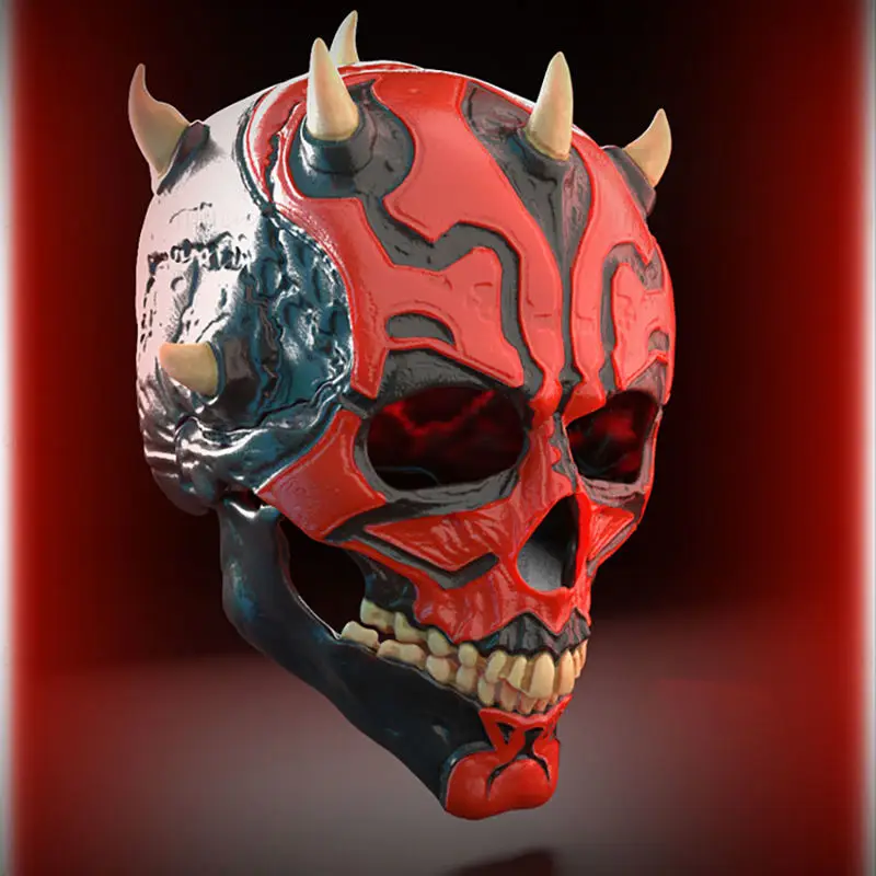 Modello di stampa 3D STL del casco del teschio di Darth Maul