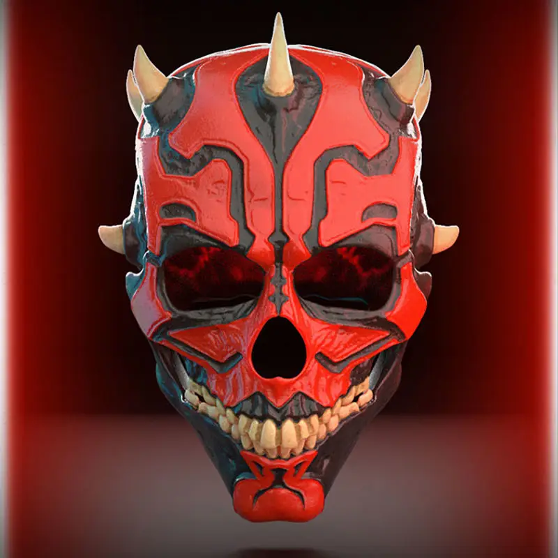 Modello di stampa 3D STL del casco del teschio di Darth Maul