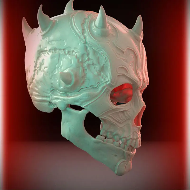 Modello di stampa 3D STL del casco del teschio di Darth Maul