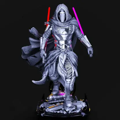 Darth Revan Escultura Figuras 3D Impressão Modelo STL