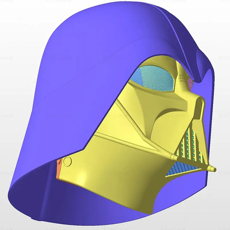 星球大战 3D 打印模型中的达斯·维达叛军头盔