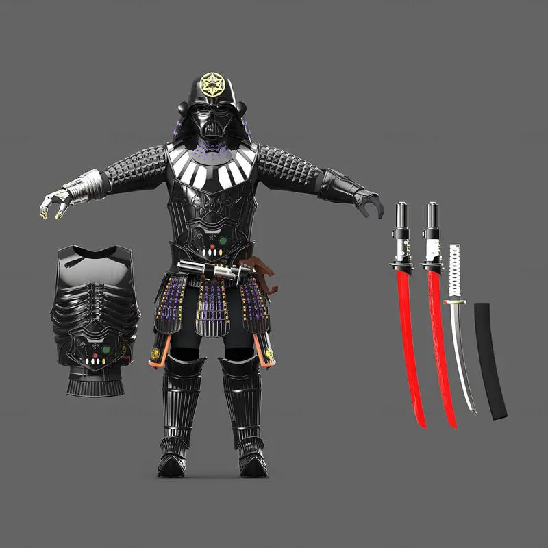 Darth Vader Samurai Cosplay Full Armor 3D Print Model STL