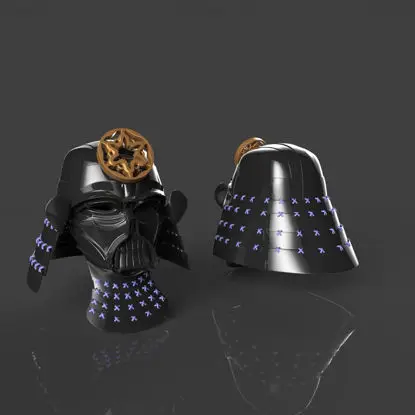 Modello di stampa 3D STL del casco da samurai di Darth Vader