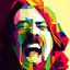 Dave Grohl Grunge Musician Pop Art WPAP Vector