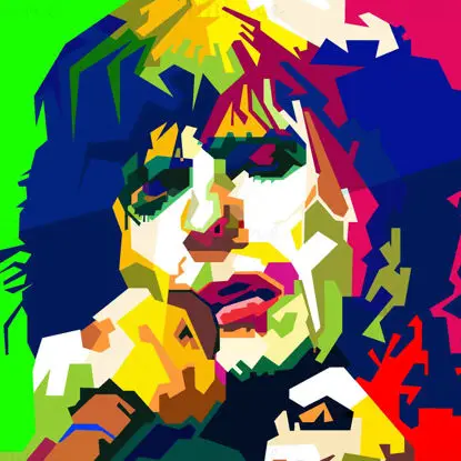 David Coverdale Cântăreț Hard Rock Pop Art WPAP Vector