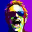 Дэвид Ле Рот Ван Хален Певец Поп Арт WPAP Вектор