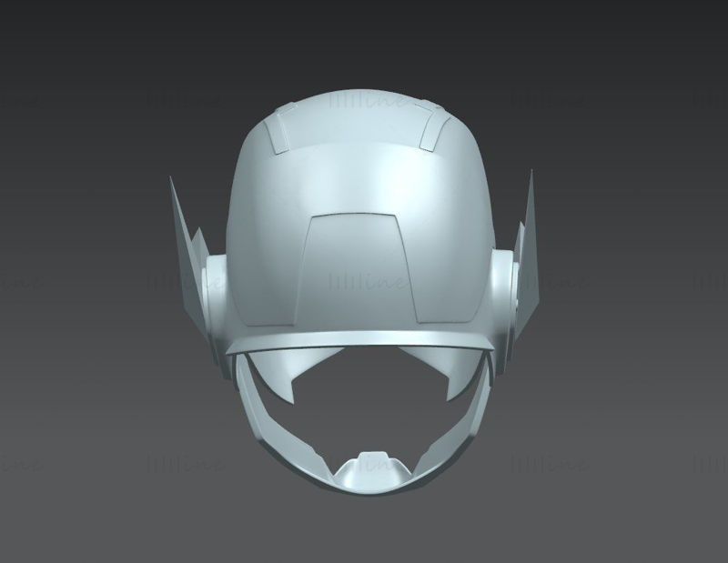 DC Cosplay Flash Helmet 3D Model Ready to Print STL OJB FBX