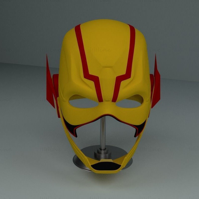 Cască DC Cosplay Flash Model 3D gata de imprimat STL OJB FBX