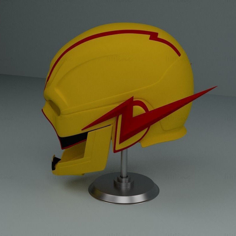 DC Cosplay Flash-helm 3D-model klaar om STL OJB FBX af te drukken
