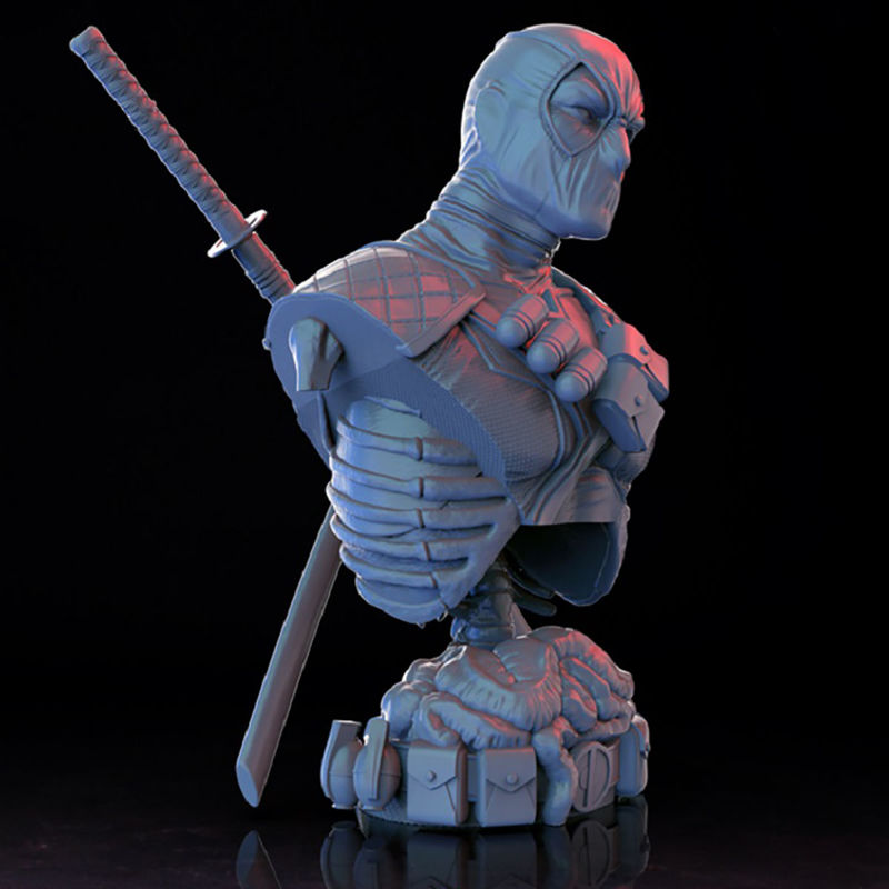 Deadpool Bust 3D Model Ready to Print STL