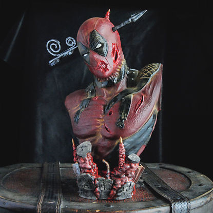 Deadpool Bust Arrow through the Head 3D Printing Model STL