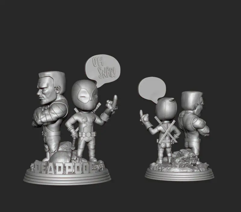 Deadpool Colossus Chibi 3D Printing Model STL