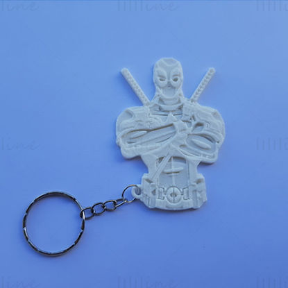 Deadpool Keychain 3D Printing Model STL