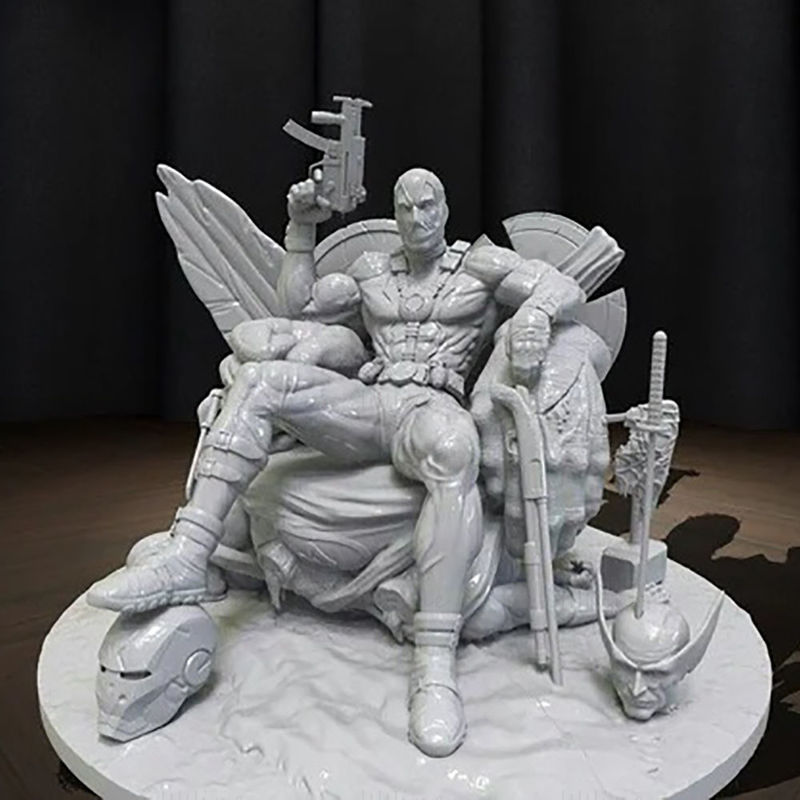 Deadpool on Throne Modelo 3D pronto para imprimir STL