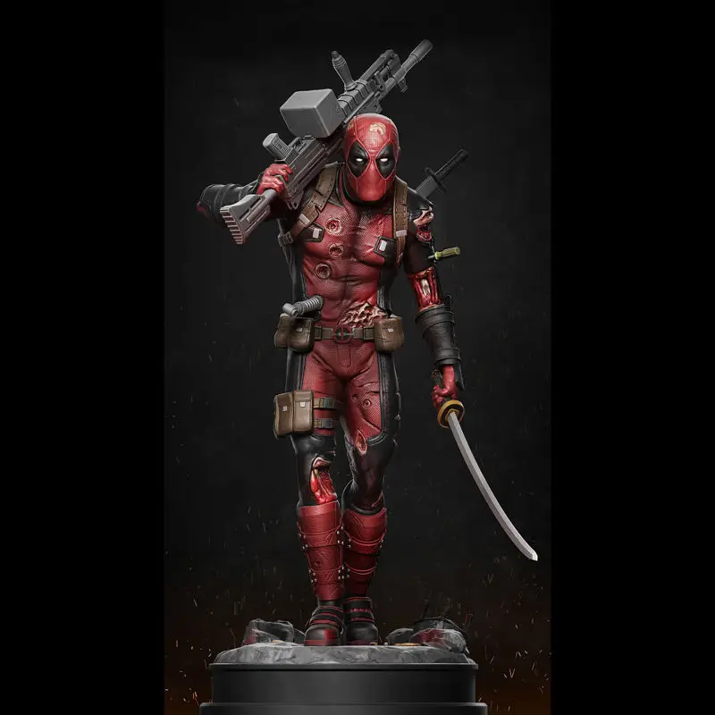 Deadpool standbeeld 3D-printen model STL