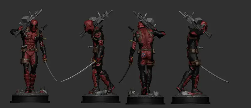 3D model za tiskanje kipa Deadpoola STL