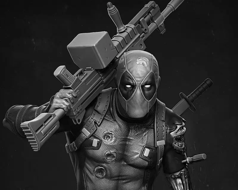 Estatua de Deadpool Modelo de impresión 3D STL