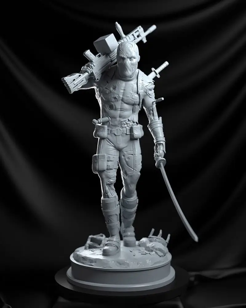 Deadpool standbeeld 3D-printen model STL