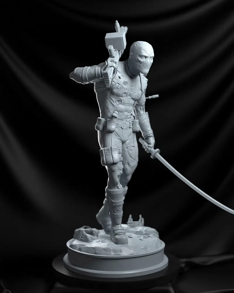 Deadpool Heykeli 3D Baskı Modeli STL