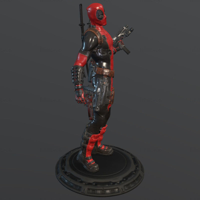 Modelo 3D de estátuas de Deadpool pronto para imprimir STL