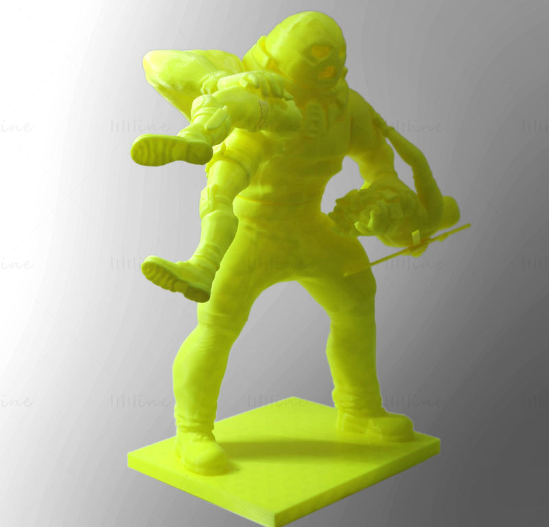 Deadpool vs Juggernaut Modèle 3D prêt à imprimer STL