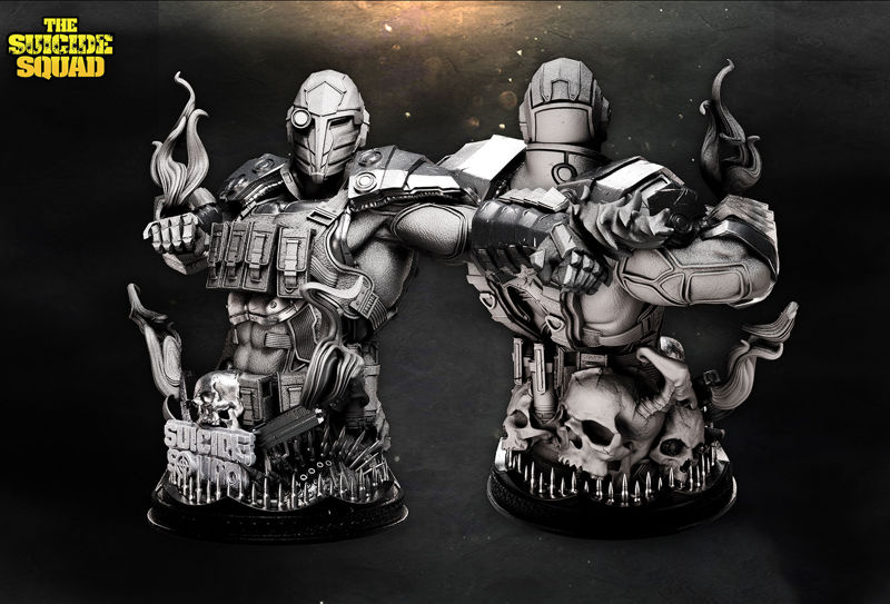 Deadshot Bust Modèle 3D prêt à imprimer STL