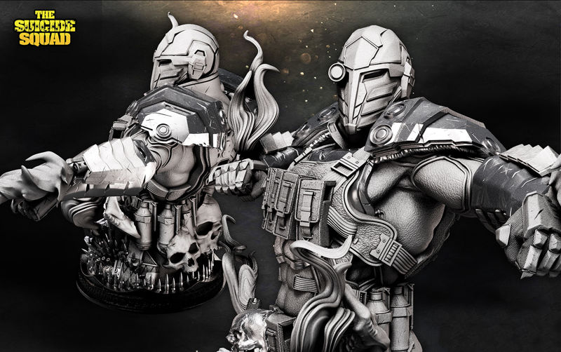 Deadshot Bust 3D-model klaar om STL af te drukken