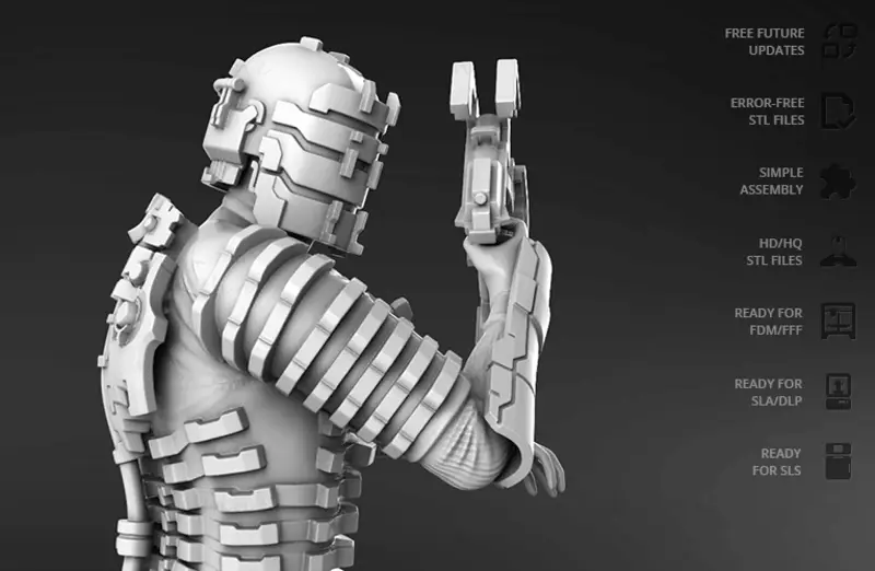 نموذج طباعة ثلاثي الأبعاد لشخصية Deadspace بصيغة STL