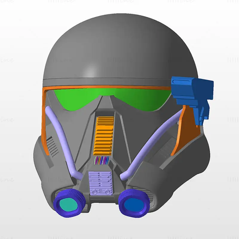 Modello di stampa 3D del casco Death Trooper di Star Wars