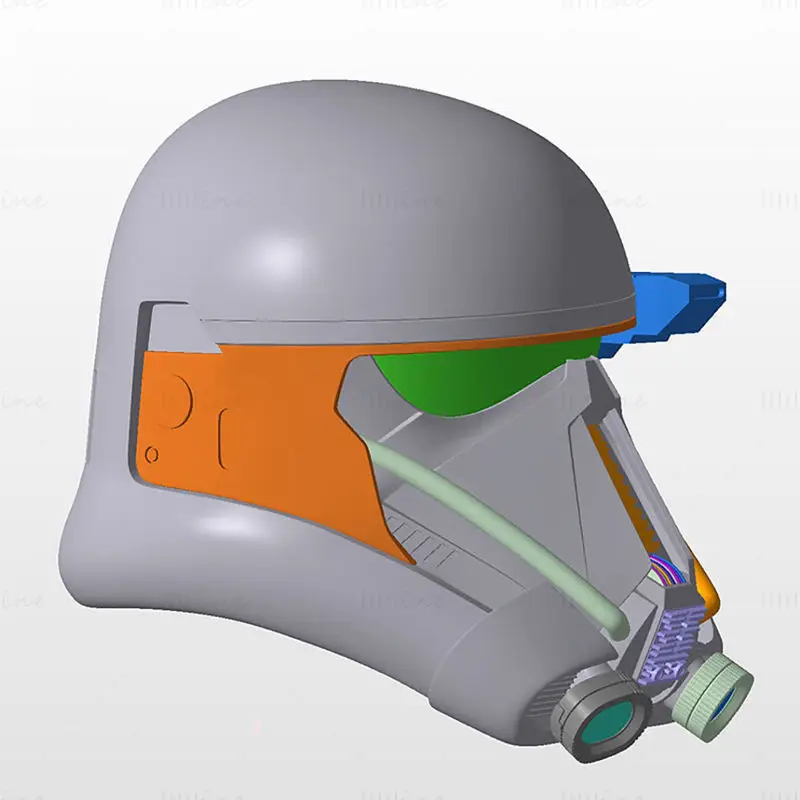 Modello di stampa 3D del casco Death Trooper di Star Wars