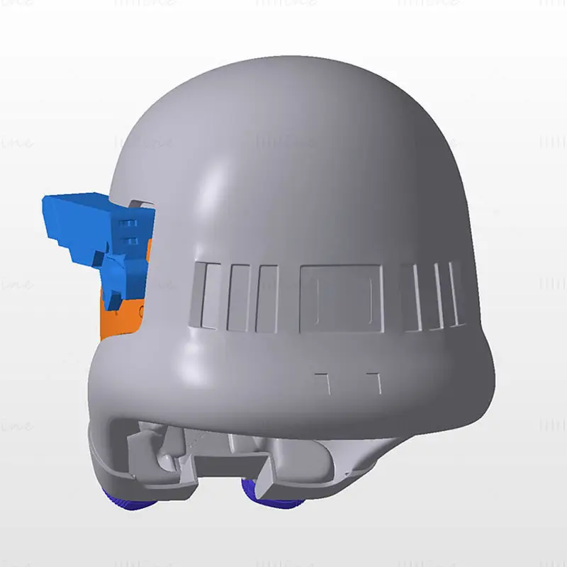 死亡部队士兵头盔星球大战 3D 打印模型