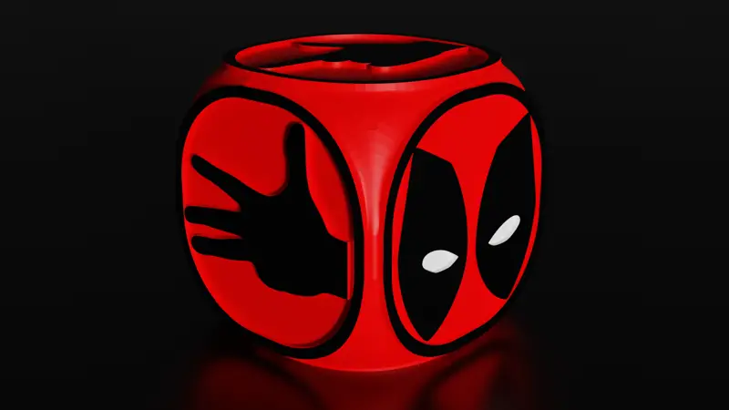 DeathPool D6 Dice Model imprimabil