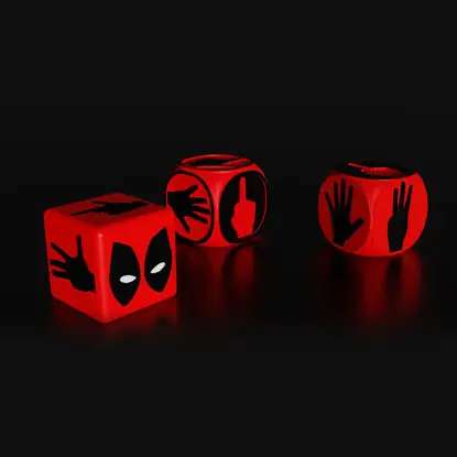 DeathPool D6 Dice Yazdırılabilir model