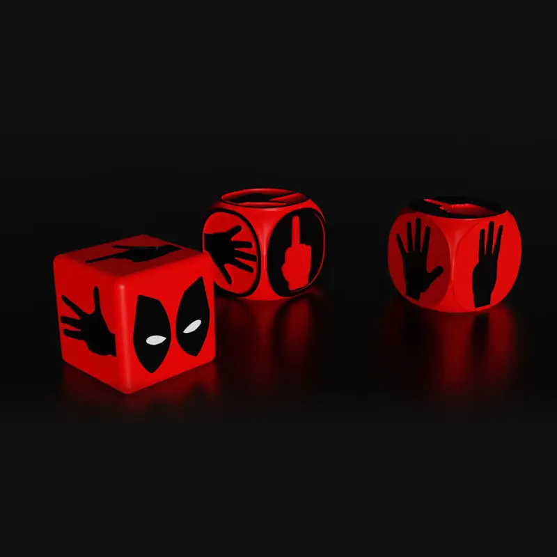 نموذج قابل للطباعة من لعبة DeathPool D6 Dice