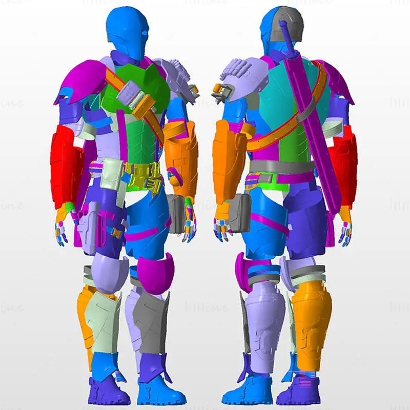 丧钟阿卡姆骑士全套盔甲套装 3D 打印模型 STL