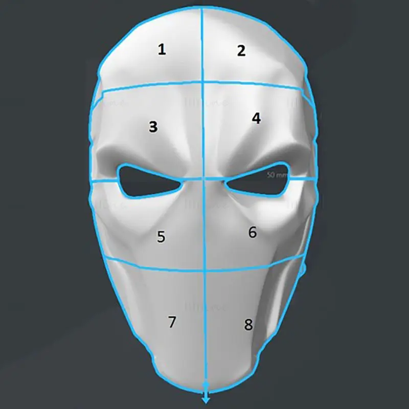 Deathstroke Mask 3D Print Model STL