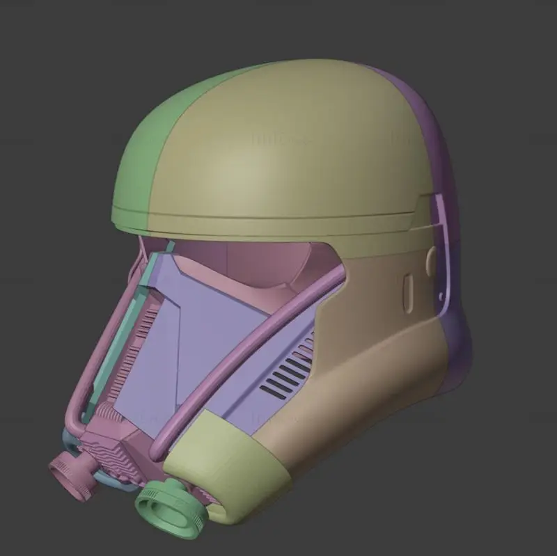 Přilba DeathTrooper na modelu Star Wars 3D Print STL