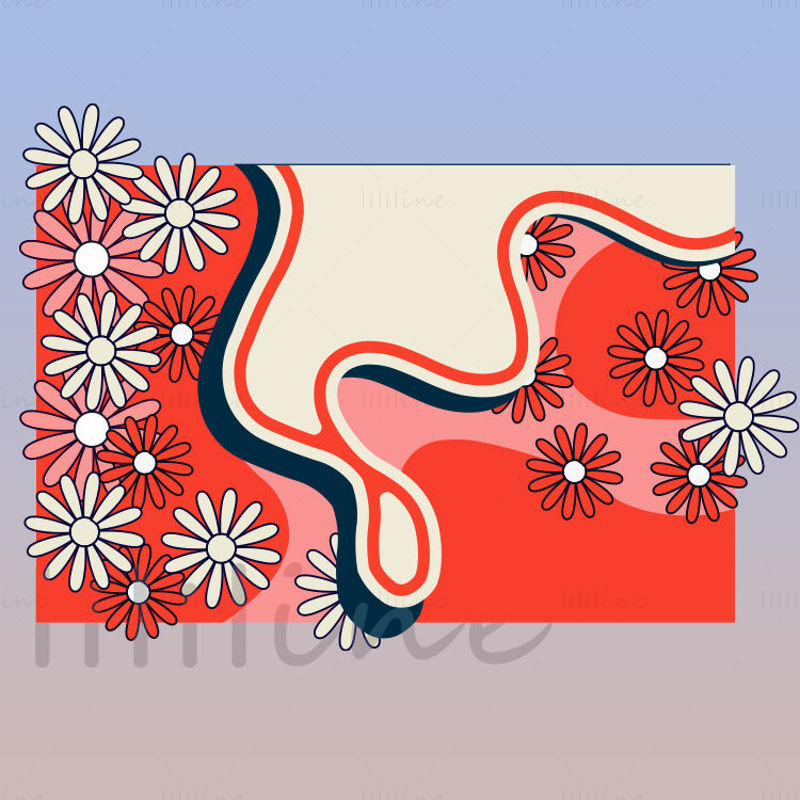 Decorative flower pattern vector